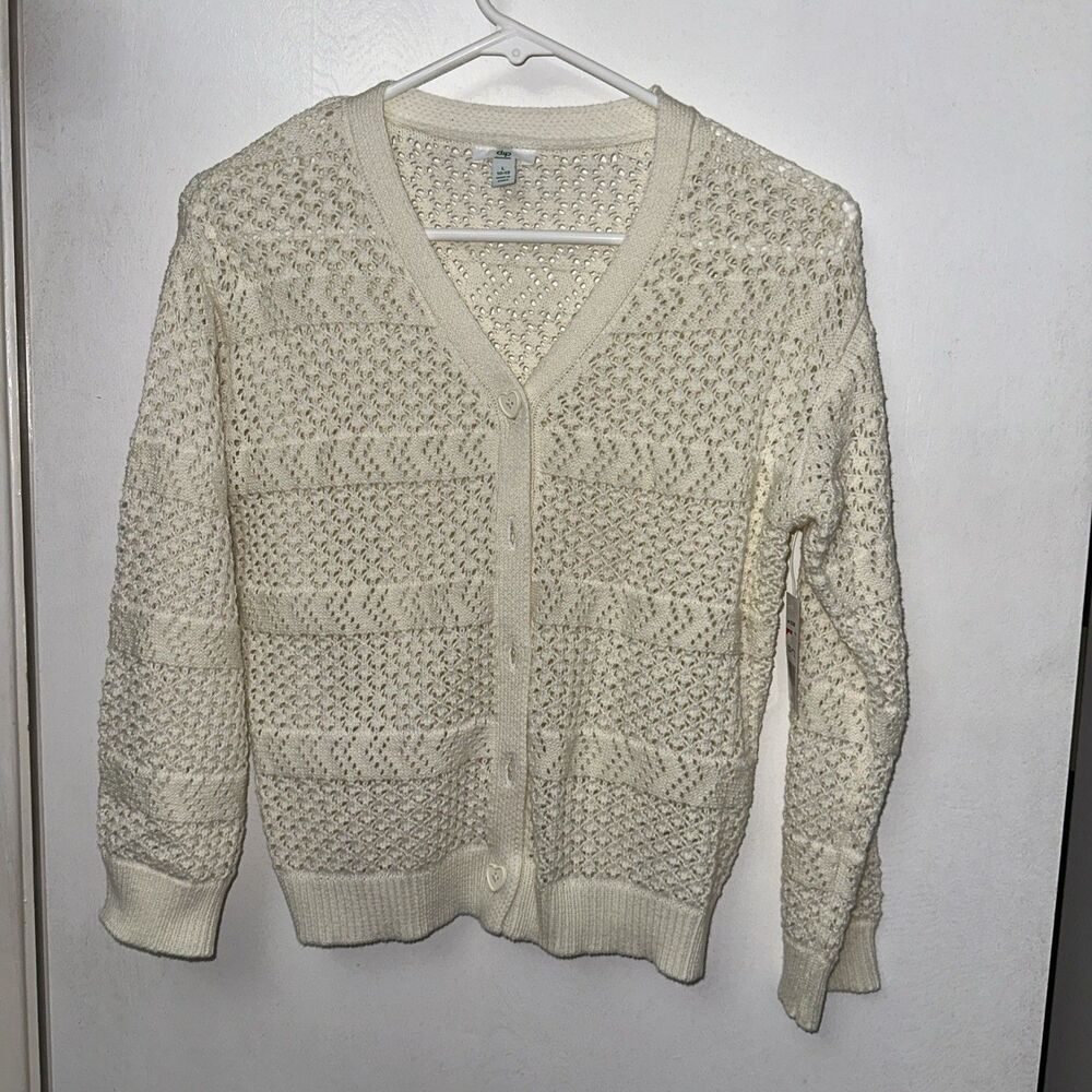 button sweater ladies m